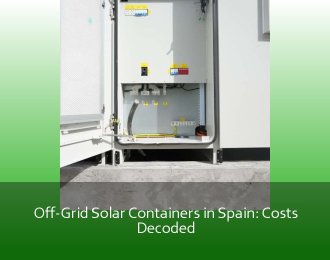 Off-Grid Solar Containers in Spain: Costs Decoded